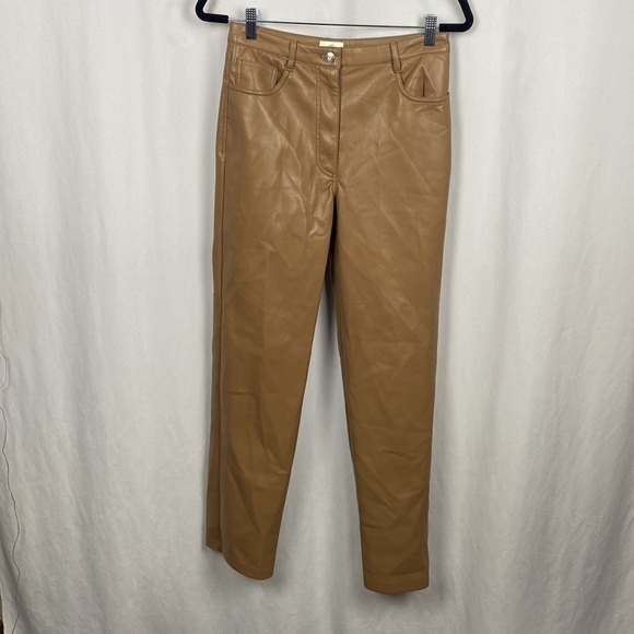 WILFRED The Melina™ Pant High-Waisted Vegan Leather Pants CONSTANT CARAMEL - Picture 5 of 15